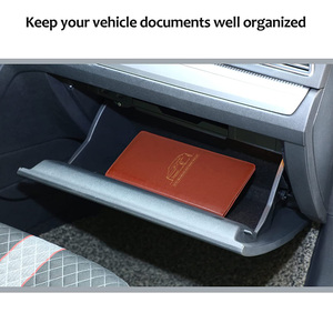 Organizador de Guantera de Cuero PU para Vehículos, Cartera de Viaje y Portadocumentos para Documentos de Matrícula y Seguro del Automóvil - Product Image 6