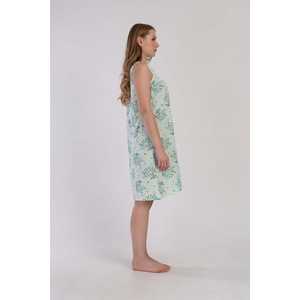 Chemise de nuit sans manches pour femme Xenia, classique, tissée, douce, vêtements de nuit verts - Product Image 6