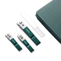 Nouvel ensemble de coupe-ongles classiques en acier inoxydable anti-éclaboussures, portables et durables pour la maison