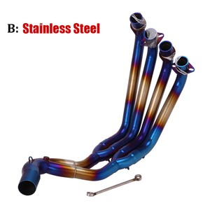 Ligne d'échappement complète avec collecteur avant, en alliage de titane, modifiée, pour moto <span class=keywords><strong>Honda</strong></span> CBR650R, <span class=keywords><strong>CB650F</strong></span>, CBR650F, <span class=keywords><strong>2014</strong></span> — 2020, 51MM - Product Image 4