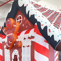 Château gonflable en PVC de qualité commerciale, thème cœur d'amour, installation facile, capacité de 300 kg, pour événements hivernaux, locations de vacances