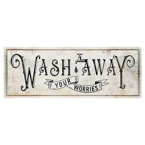 En stock: Placa de puerta estilo rústico americano, decoración de casa de campo, decoración antigua para baño, de madera - Product Image 5