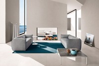 Ensemble de canapés sectionnels carrés capitonnés modernes, structure en bois massif, mousse haute densité, tissu écologique, taille personnalisable, salon
