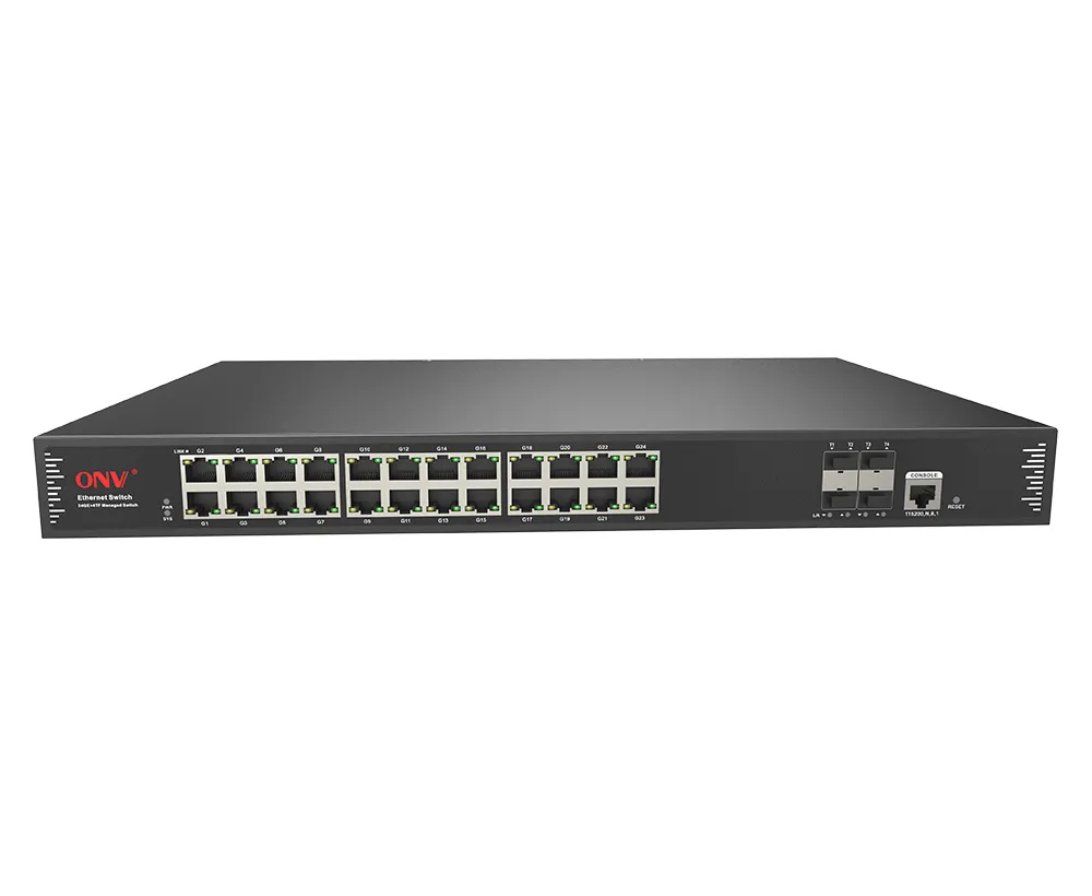 10/100 Ethernet Switch Network Ethernet Switch 28 Port With 24*10/100/1000M RJ45 Ports And 4*1/10G SFP+ Managed Ethernet Switch Hub