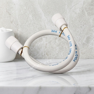 <span class=keywords><strong>Tuyau</strong></span> flexible tressé en acier inoxydable personnalisé HONGKE avec tube intérieur en <span class=keywords><strong>PVC</strong></span> pour <span class=keywords><strong>raccord</strong></span> de robinet d'eau et accessoires de connexion de robinet de salle de bain - Product Image 4