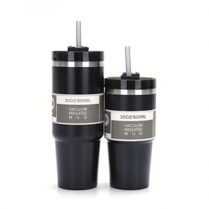 Gobelet isotherme en acier inoxydable de 20 oz pour usage quotidien au bureau, avec paille, idéal pour les trajets en ville et les déplacements en voiture - Product Image 5