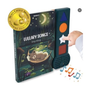 Livre sonore interactif pour les tout-petits avec <span class=keywords><strong>chansons</strong></span> berceuses, <span class=keywords><strong>comptines</strong></span>, jouet Montessori - Product Image 1