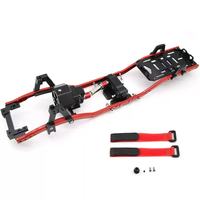SUNHIOT 313mm Rock Crawler Car Metal Frame Modifikasi Upgrade Gearbox Depan CNC Chassis SCX10 RC Off-Road Model Kit