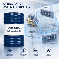 Huile de compresseur frigorifique KUNLUN L-DRA 46 Plus ISO VG 46 170 kg pour systèmes de refroidissement à l'ammoniac R717 et R12