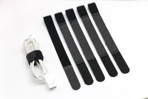 Custom Printed Logo Hook And Loop Strap / Hook Loop Cable Tie