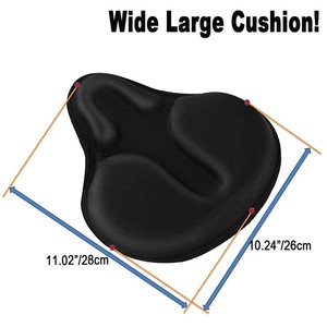 Funda suave para SILLÍN de <span class=keywords><strong>bicicleta</strong></span>, sillín cómodo y resistente al agua, acolchado de <span class=keywords><strong>Gel</strong></span> para ciclismo - Product Image 4