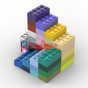 BEBRICKS Série de pièces de construction 3001 Briques 2x4 Jouets en briques MOC Ensemble de pièces de construction de base pour enfants <span class=keywords><strong>Cadeau</strong></span> de jeu créatif - Product Image 2