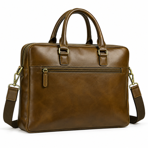 Premium Genuine Leather <b>Laptop</b> <b>Bag</b> <b>for</b> Men and <b>Women</b> Custom Business Briefcase Office Work Computer Carrying <b>Bag</b> with Padded - Product Image 3