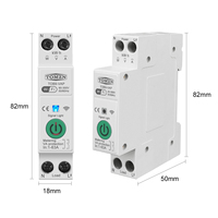 Disjoncteur intelligent WiFi TUYA TOMZN 63A avec protection contre les surintensités et les sous-tensions, mesure de la puissance, commande à distance sans fil