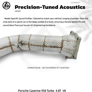 ท่อลดแรงดันไอเสียสำหรับกีฬาปอร์เช่คาเยนน์958เทอร์โบ<span class=keywords><strong>4.8</strong></span>ตัน <span class=keywords><strong>V8</strong></span>การไหลสูง - Product Image 4