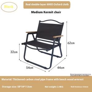 Kursi Lipat Outdoor Modern dengan Logo OEM Kermit, Kursi Taman, Camping, Pantai, Langsung dari Pabrik, Furnitur Logam - Product Image 6