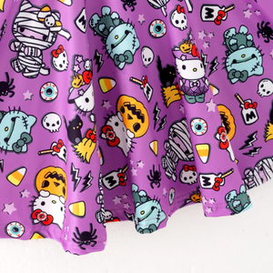 <span class=keywords><strong>Vestito</strong></span> a Ruota con Stampa di <span class=keywords><strong>Gatto</strong></span> Cartoon a Maniche Corte per Bambine e Ragazze per Halloween Autunnale Disponibile - Product Image 4