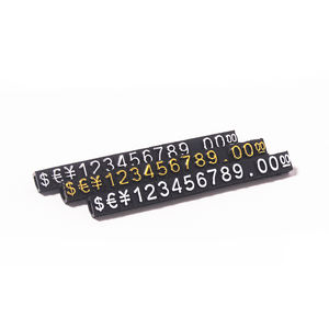 Support de <span class=keywords><strong>cube</strong></span> d'affichage de prix réglable Kit de bloc d'étiquettes de prix en dollars Étagère de supermarché de bijouterie de magasin de détail <span class=keywords><strong>Lettre</strong></span> facile à lire - Product Image 5