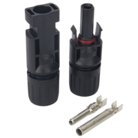 Adaptateur en cuivre 1000V, connecteur de câble solaire étanche IP67, contact étamé 30-50A, boîtier PPO 1P, connexions de fils