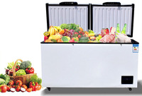 Congélateur horizontal à double température 200L 300L 500L pour supermarché, idéal pour la viande congelée