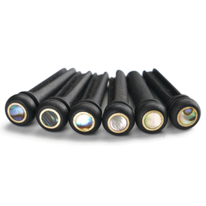 6個ギターアクセサリーエボニーストリングネイルピアノブリッジピンカポチンレストミュージカルインストルメントパーツ - Product Image 2