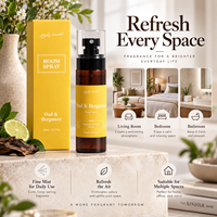 Bouteille en plastique ambrée de 100 ml avec étiquette privée personnalisée, vaporisateur d'ambiance, parfum d'intérieur longue durée, désodorisant pour hôtel et salon