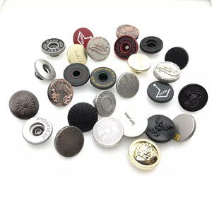 Bottoni a pressione per abbigliamento, bottoni personalizzati con logo, copribottoni per donna e uomo, bottoni a pressione in metallo per jeans, OEM ODM, classici con incisione a rilievo per jeans. - Product Image 6
