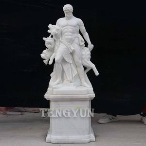 Ercole in marmo bianco che combattono la statua dell'idra Ercole e Cerbero scultura famosa - Product Image 2