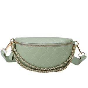 Bolsa feminina para cinto de couro, bolsa feminina preta com cordão cruzado - Product Image 3