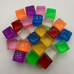 Acrylic 16Mm Trong Suốt Đầy Màu Sắc Pha Lê Khối Khối Trống D6 Dice Cờ Vua Mảnh Với Góc Phải Sàng Cho Câu Đố Hội Đồng Quản Trị Trò Chơi - Product Image 1