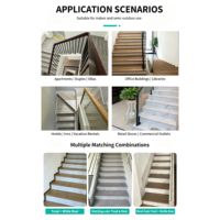 Marches et contremarches d'escalier en vinyle plastique SPC WPC imperméables pour l'extérieur et l'intérieur, OEM ODM, pour escaliers en bois et pièces, vente en gros