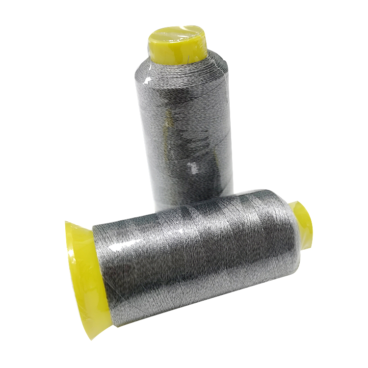 Заводской поставщик, полиэфирная серая углеволоконная Антистатическая швейная нить для одежды ESD