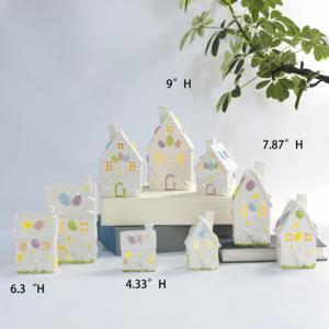 Figura Decorativa de Conejo de Pascua de Porcelana con Luz LED Cálida Blanca, Adornos Lindos para el Hogar y Fiestas, Venta al por Mayor - Product Image 4