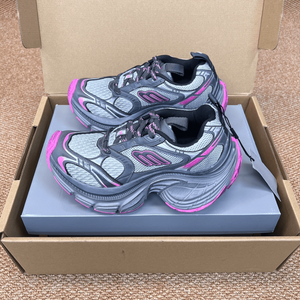 Zapatillas Deportivas Gruesas Grises y Rosas para Mujer, Transpirables, de Malla, con Plataforma, para un Estilo Urbano - Product Image 1