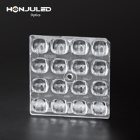 HONJU Lentille optique LED extérieure étanche IP65 en matériau PC, angle de faisceau 90°, LED 5050, taille personnalisée, production de masse de haute précision