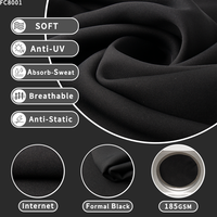 Kain Abaya Anak Perempuan Ripstop Hitam, Ketahanan Warna Tinggi, Kelembutan Unggul, Lebar 68 inci, 100% Poliester, 200GSM, Anti-Statik