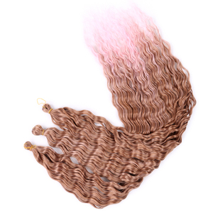 Vente en gros Kannekalon pour <span class=keywords><strong>Freetress</strong></span> Twist Tressage synthétique Tresses au crochet Extensions de cheveux Vague profonde En vrac Crochet Cheveux Tresse - Product Image 4