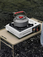 Réchaud à gaz portable de luxe pour le camping, construction en acier, pour les grillades en plein air, compatible propane et butane, utilisation en voyage, cuisson