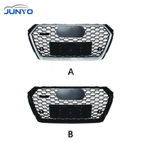 Kit carrosserie Junyo, pare-chocs avant, grille nid d'abeille, style grille avant noir brillant pour Audi A4, mise à niveau au style RS4, 2017-2019