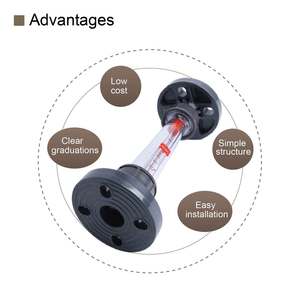 LZS <span class=keywords><strong>DN15</strong></span> <span class=keywords><strong>DN20</strong></span> <span class=keywords><strong>DN25</strong></span> DN50 conexão colada rosqueada PVC tipo flutuador tubo plástico medidor de vazão área variável - Product Image 2