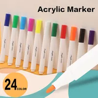 Marqueur acrylique 24 couleurs, stylo pinceau pour peinture artistique, dessin DIY, peinture pour imprimante 3D FDM, accessoires d'impression 3D