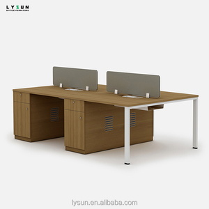 Escritorios de Trabajo Comerciales LYSUN Minimalistas, Ecológicos, Contemporáneos, de Madera, Abiertos, para 4 Personas, Convertibles y Extensibles - Product Image 3