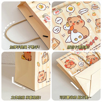 Sac cadeau de dessin animé Capybara mignon en gros sac d'école de shopping créatif pour dessert thé au lait