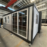 Maison extensible de luxe, cabane résidentielle temporaire pliable, détachable et mobile pour l'extérieur, maison conteneur de 20 pieds