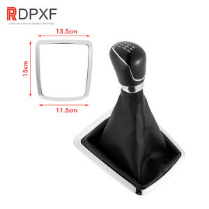 Funda de Palanca de Cambios para <span class=keywords><strong>Ford</strong></span> <span class=keywords><strong>Focus</strong></span> 2 MK2 FL C-MAX 06-11, Funda de Piel y Plástico ABS para Palanca de Cambios Manual para MK3 MK4 MK7 - Product Image 3