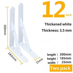 WEKIS Heavy-Duty 6/8/10/12-Inch Floating <b>Shelf</b> Corner <b>Bracket</b> 90 Degree Triangle Gusset <b>Black</b> Powder Coated Screw-in <b>Brackets</b> - Product Image 5