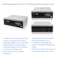 PC industriel sans ventilateur, 4 ports LAN Gigabit, 4 ports série COM, DDR4 jusqu'à 32 Go pour la fabrication intelligente et la gestion de l'énergie
