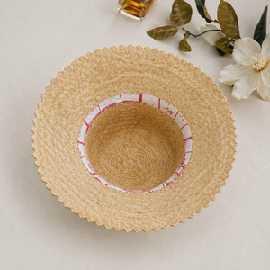 Sombrero de Paja Beige Estilo Seagrass, Ala Ancha, Estilo Étnico, Protección Solar, para Playa y Uso Diario, Unisex para Adultos, Sombrero de Verano - Product Image 3