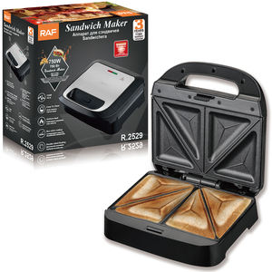 <span class=keywords><strong>Sandwichera</strong></span> RAF con placas antiadherentes, calentamiento uniforme de doble cara, estructura compacta para sándwiches <span class=keywords><strong>y</strong></span> snacks rápidos - Product Image 1