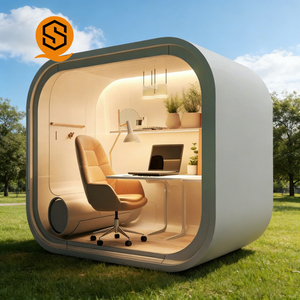 Cabines <span class=keywords><strong>de</strong></span> bureau insonorisées au design minimaliste en alliage d'aluminium moderne, bâtiments <span class=keywords><strong>de</strong></span> bureaux préfabriqués, ateliers, <span class=keywords><strong>salle</strong></span> <span class=keywords><strong>de</strong></span> <span class=keywords><strong>bain</strong></span> extérieure - Product Image 4